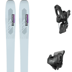 SALOMON N QST LUX 92 GRAY DAWN/NEO + TYROLIA ATTACK 11 GW W/O BRAKE A