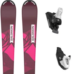 SALOMON LUX JR M BORDEAU/PINK + C5 GW J75 BLACK/WHITE 23